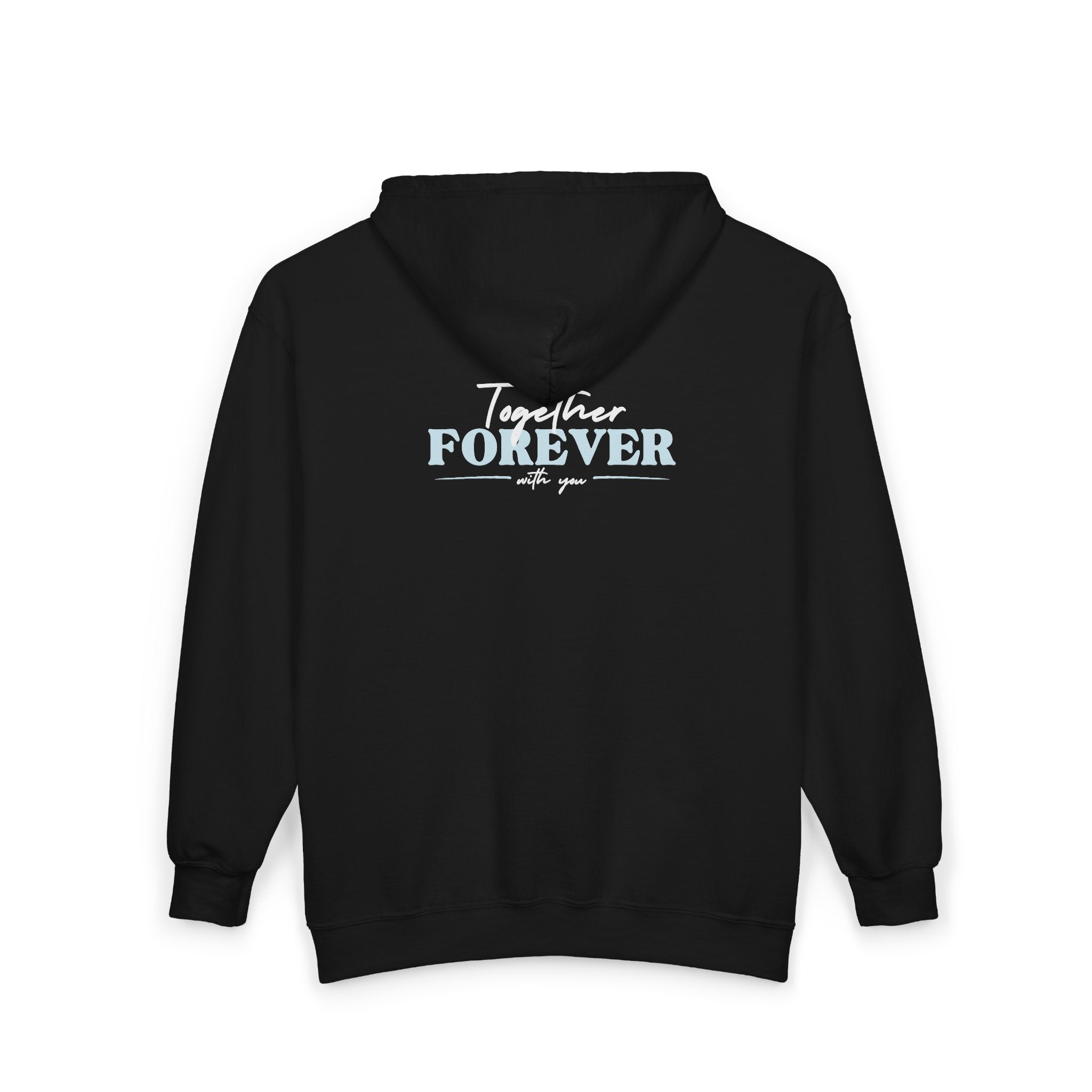 Together Forever Zip-Up Hoodie | Minimalist Romantic & Couples Aesthetic Sweatshirt