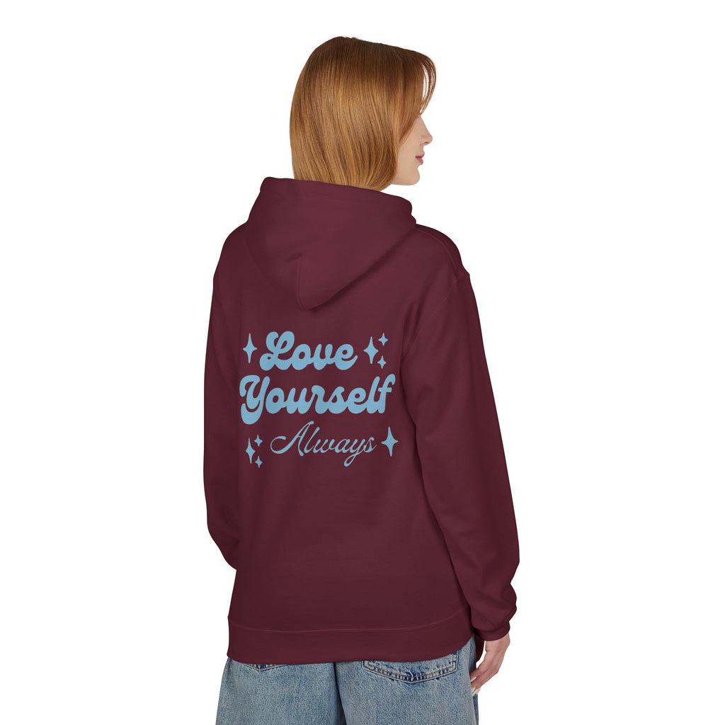 Love Yourself Always Retro Hoodie | Aesthetic Self Care & Positivity Sweatshirt